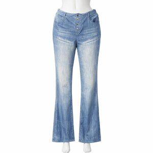 Stylish Blue Stretcchy Women's Jeggings Size 3xl